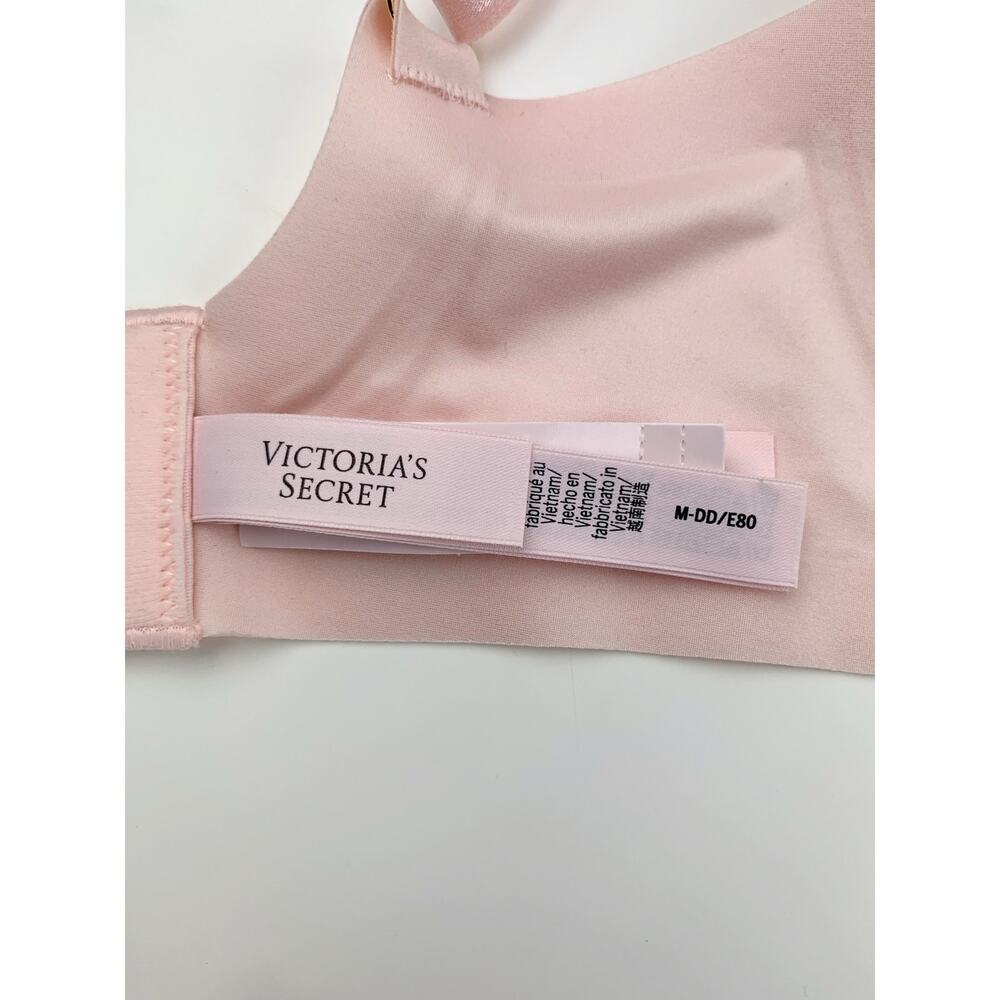New Victorias Secret Body By Victoria No Wire Plunge Bra Pink M-DD 36DD 38DD - Picture 8 of 11
